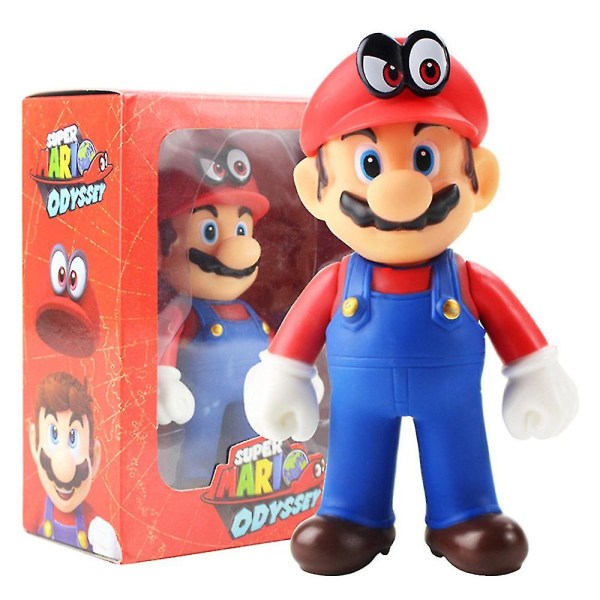 Super Mario Odyssey Actionfigur Tecknad modell Docka Samlarleksak Prydnad Dekoration Barn Födelsedagspresent[HK] Red