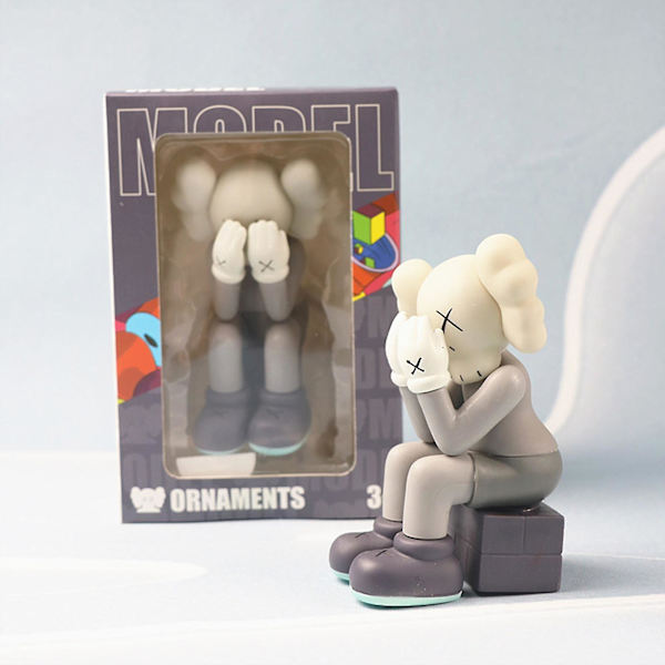 Kaws-modell i tecknad stil, konstleksak, actionfigur, samlarobjekt, modellleksakssamling, present [HK] black