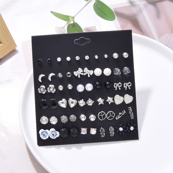30 par stud örhängen för kvinnor män Tiny Cartlidge örhängen Smycken presenter