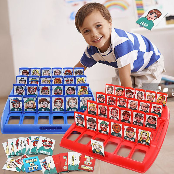Vem är det Brädspel Roligt Gissa vem Kortspel Leksaker Desktop Educational Game[HK] Multicolor 1 Set
