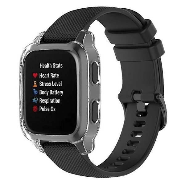 För Garmin Venu Sq / Venu Sq Music / Venu Sq 2 / Venu Sq 2 Music TPU Klockramsskydd Ihålig[HK] Transparent Multicolor
