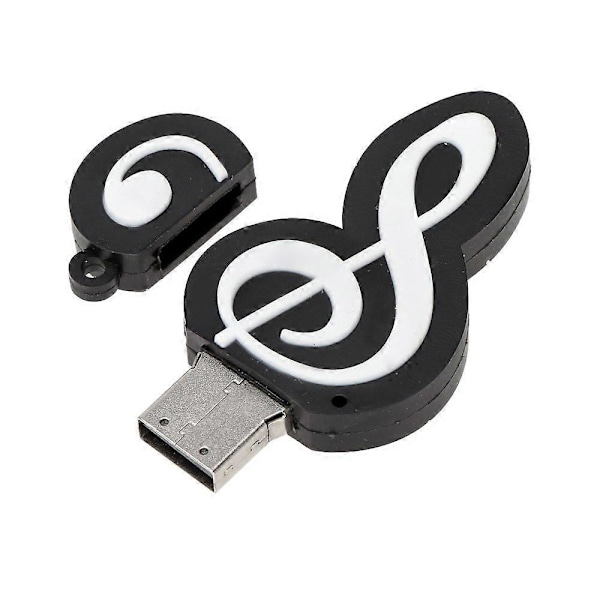 USB 2.0 Minne Söt Tecknad Minnessticka Musiknoter Symbol USB 2.0 Minne Extern USB-Flash-enhet[HK] color