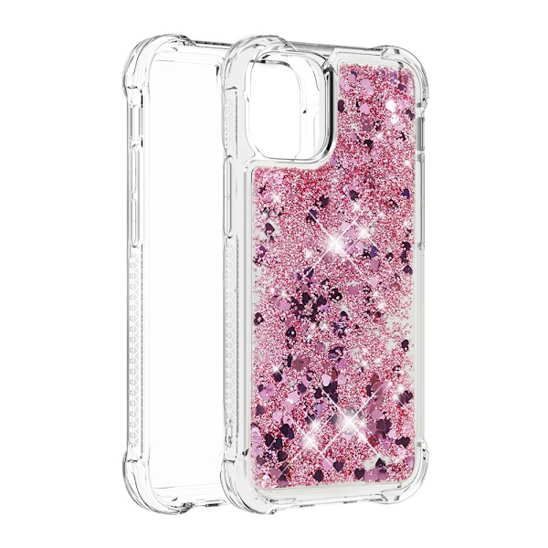 Glitter Bling TPU-deksel iPhone 13 Rosegull