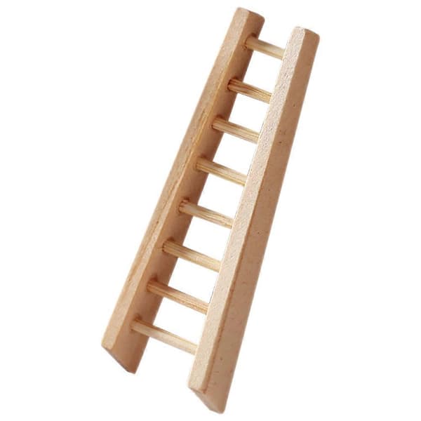 Mini Trätrappa för Dockskåp Hemmabruk Träföremål[HK]