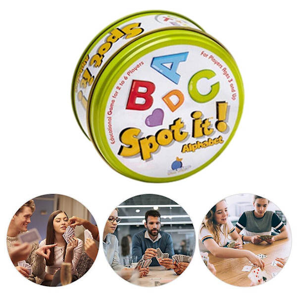 Spot It Kortspel För Flera Spelare Logiskt Resonemang Övning Brädspel För Familjesammankomst[HK] ABCD