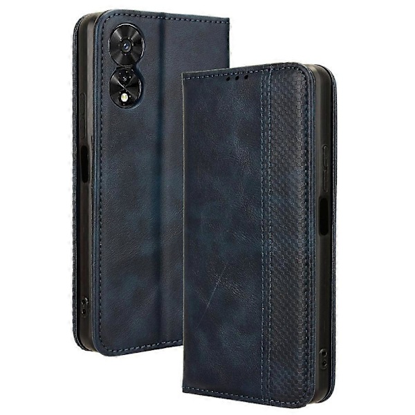 Til TCL 505 T509K T5094 Etui Retro Læder Magnetisk Lukning Flip Telefon Cover[HK] Style D Multicolor