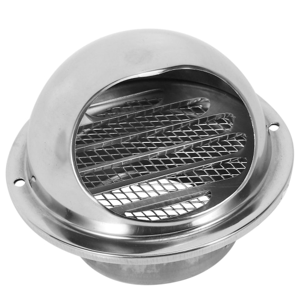 Ventilasjonsveggventil i rustfritt stål, avtrekkskanal 80 mm [HkkK] Silver