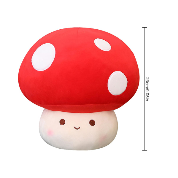 Sød svampeplys legetøj Kawaii dukke svampeplys udstoppet pude indretning børn[HK] red 23cm