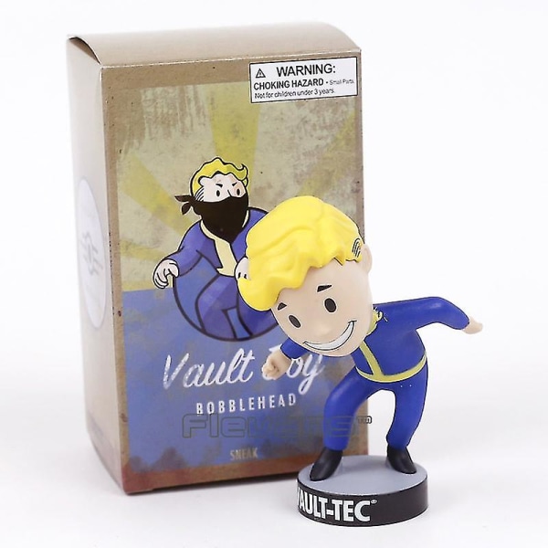 Fallout Vault Boy Bobble Head Pvc Actionfigur Samleobjekt Model Legetøj Brinquedos 7 Styles[HK] B Sneak