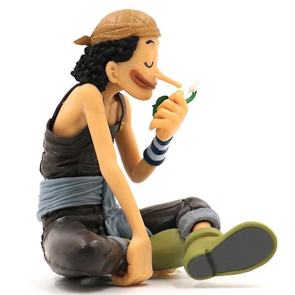 11cm Anime One Piece Usopp Lukta Blomma Sitta Pose Actionfigur Dockor Present[HK] One Size