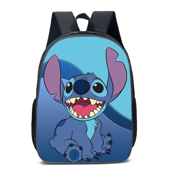 Stitch-aiheinen reppu lapsille, pojille ja tytöille, sarjakuva-aiheinen koululaukku, matkareppu, olkalaukku [HK] F