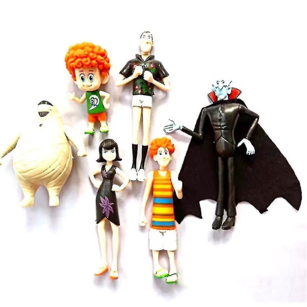 Barn 6 stk Hotel Transylvania figurleketøy Mini anime dukkemodell leketøy[HK]