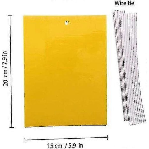 2024 - 100 Stk. Gule Dobbeltsidige Fluefeller, Dobbeltsidige Gule Feller For Flygende Insekter - Drivhus[HK]
