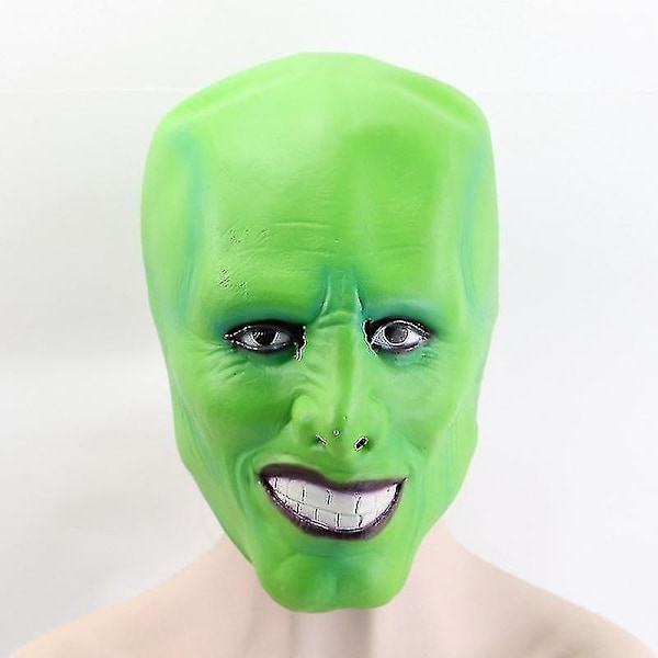 Elokuva & tv -naamio Jim Carrey Cosplay-asusetti Unisex Aikuinen Keltainen Puku Yhtenäinen Asut Halloween Karnevaali Pukeutumisjuhliin [HK] mask only L