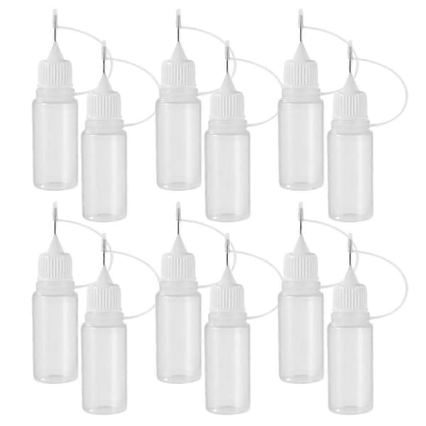 Limflaska med nålspets för precisionsapplicering, 12-pack [HK]