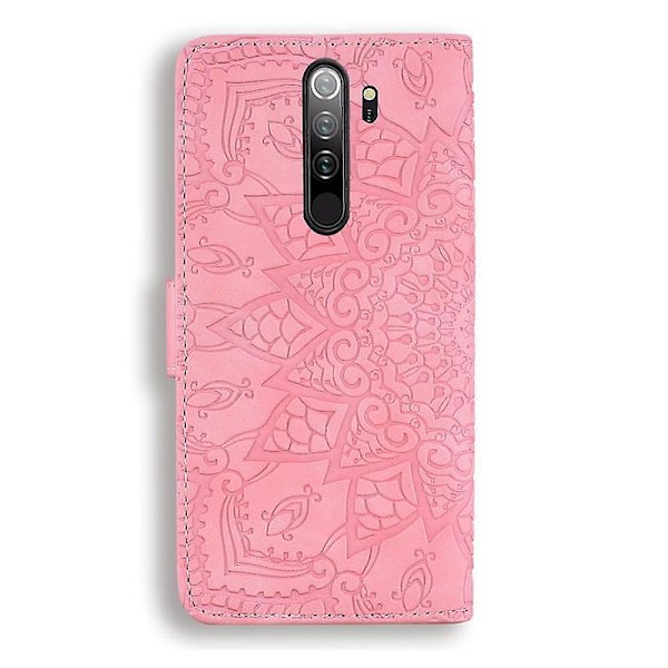 Plånboksfodral för XiaoMi RedMi NOTE 8 PRO Premium PU Läder Flip Cover Mandala[HK] Pink