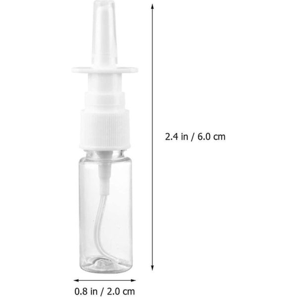 5 ml nenäsuihkepullo, nenäpumppusumutin, täytettävä matkakoko (5 ml, 20 kpl) (a-1b)[HK] 15ML