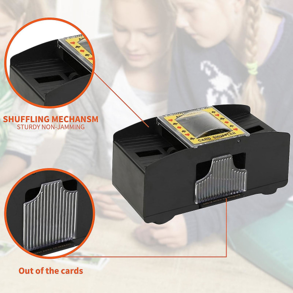 Utomatic Card Shuffler 6 Deck Elektrisk, spillekortshuffler batteridrevet til pokerkortspil[HK] A