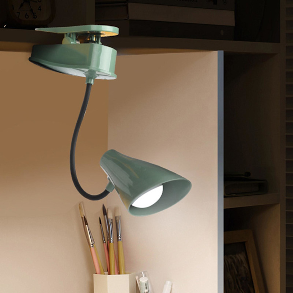 Lamppu Clip Työpöytävalo LED Säilytystila Kannettava Työpöytävalo Makuuhuoneen Yöpöydän Clip Yövalo USB Lataus Lahja[HkkK] Green