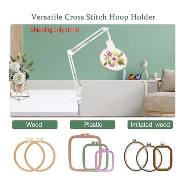 Adjustable Embroidery Hoop Stand - Folding Embroidery, 360 Degree Rotating Crossstitch Stand For Ne([HK])