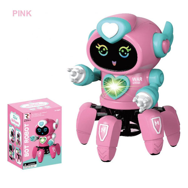 Rc-robottilelu Elektroninen Kävelevä Älykäs Tanssivalo Musiikki Octopus[HK] PINK