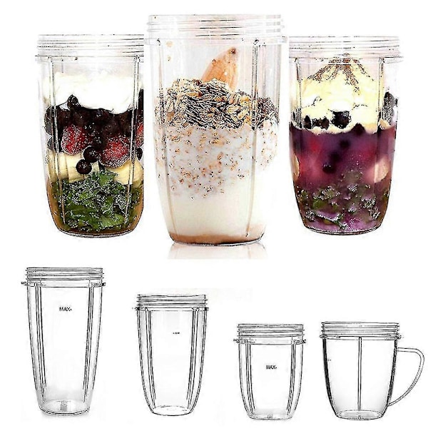 Erstatningskop til Nutribullet Reservedele 18/24/32oz til Nutri Bullet 600w og 900w[HK] 18OZ with Handle
