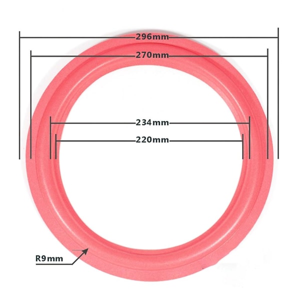 HK  Anti-aging højttaler skum surround elasticitet og holdbare skumkanter Black 10 inches