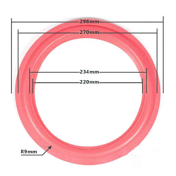 HK  Anti-Aging-kaiutinelementin vaahtoreunus joustavuus ja kestävät vaahtoreunukset Red 6.5 inches