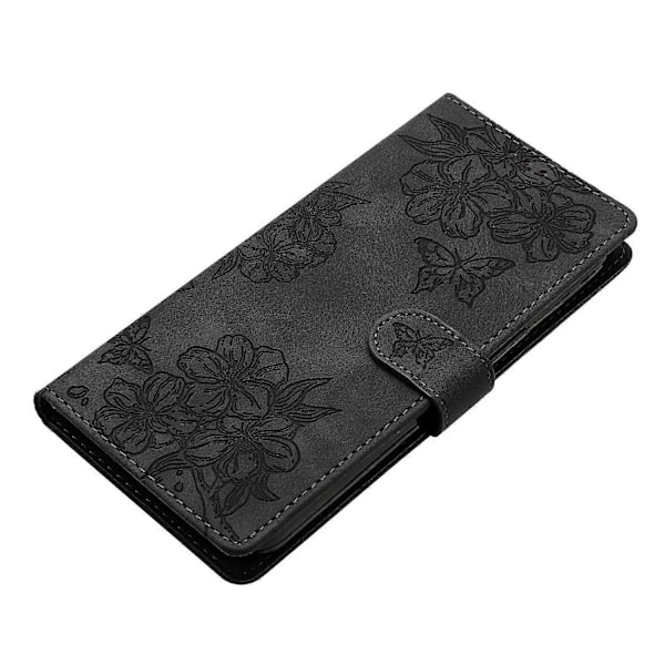 Til Samsung Galaxy S24 Mobiltelefon Cover Præget PU Læder Wallet Stand Anti-Drop Cover[HK] Style A Multicolor