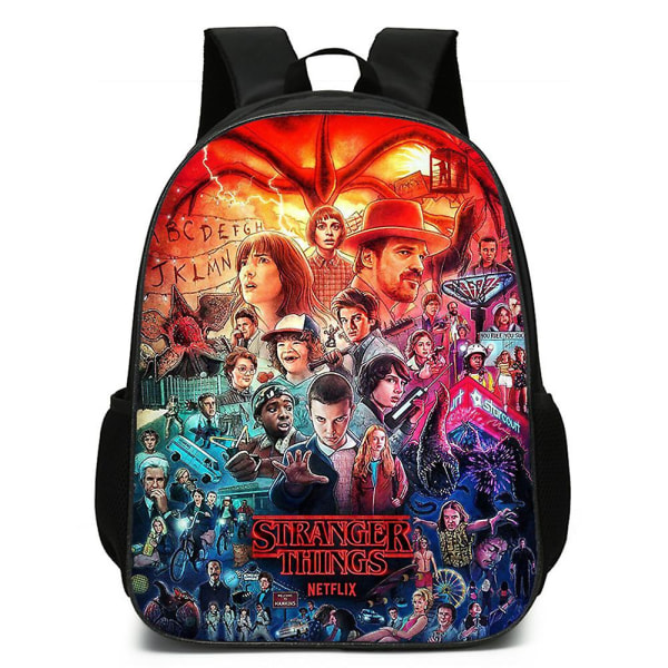 Stranger Things 11 Eleven Ryggsekk Studenter Barn Skole Stor Bag Skuldersekk[HK] C