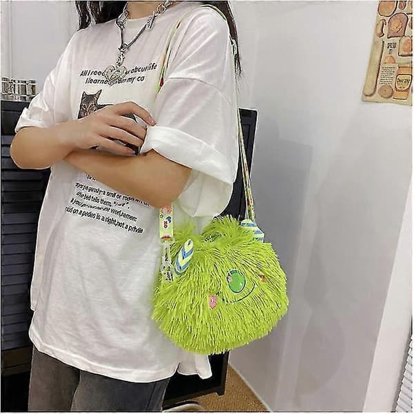 2023 Tecknad Plysch Monster Budväska Flickpresent[HK] Green