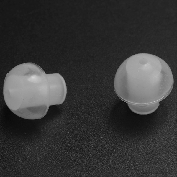 3,5 mm Polis Lyssna Endast Akustisk Tub Hörsnäcka med Ett Par Medium Öronproppar för Högtalarmikrofoner[HK] Black  white
