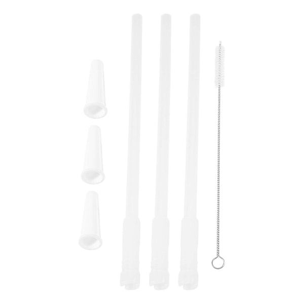 Sugerrør Kompatible med Vannflaske på Gallon, Gjenbrukbare Justerbare Sugerrør for 1000Ml/2000Ml Kanne, 3 Sugerrør[HK] transparent