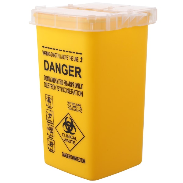 Sharps Boxnålar Sharps Avfallshanteringsbehållare Tillbehör och utrustning (gul)[HkkK] Yellow