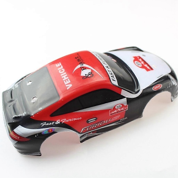 RC-auton korikuori, kauko-ohjattava lelu, varaosat, sopii Wltoys-ajoneuvomallin lisävarusteisiin, kilpa-auton kuori, K969[HK] Black  red