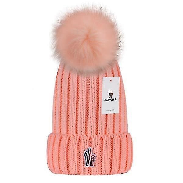 Uusi monipuolinen talvipipo villasta, lämmin villapipo, neulottu villapipo tupsulla [HK] gray gray moncler Small label