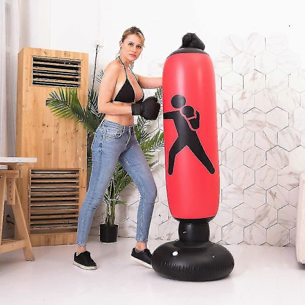 160 cm oppustelig bokse-punchingbag -ykc-[HK] 160cm Red