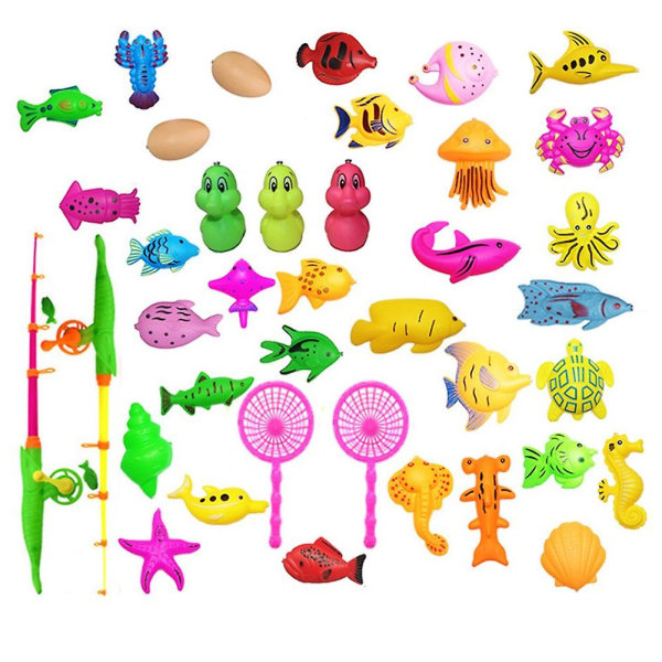 39 kpl / set muovinen kalastuslelu magneettinen lasten oppimisopetuspelipaketti lahja[HK]