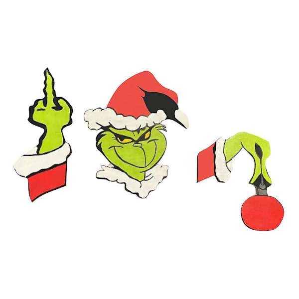 Julefest Pynt Havehegn Kigger The Grinch Julemand Elg Dekoration[HK] C
