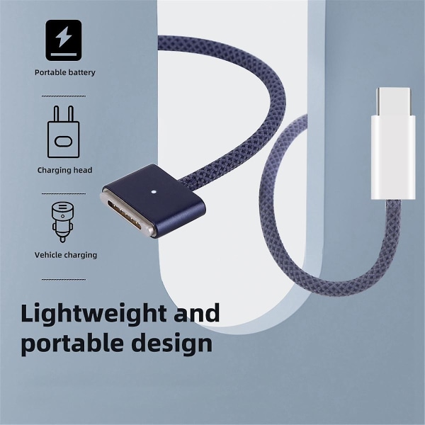 Passer for Macbookpro Ladekabel 140w Hurtiglading Type-c Til Magsafe3 Kabel Space Grey([HK])