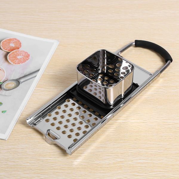 HK  Rustfritt Stål Spaetzle Maker Med Komfortabel Gummigrepshåndtak For Dumpling Noodle silver  black