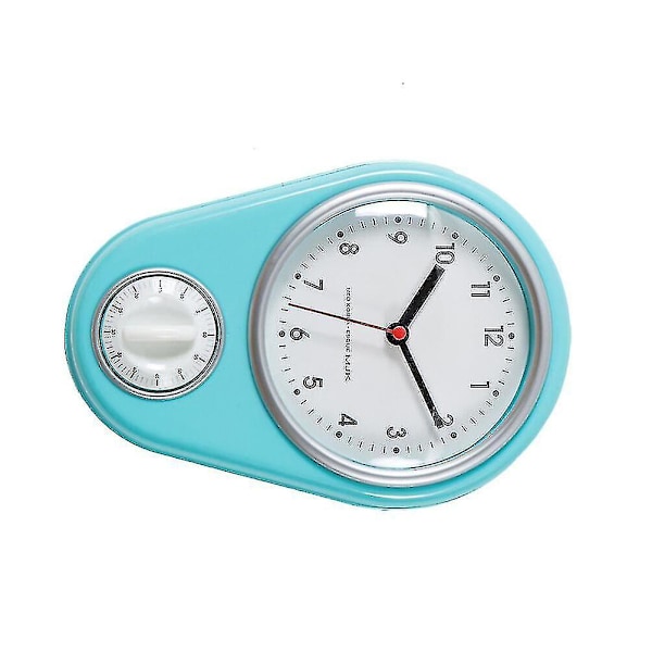 1 st Köksklocka Väggklocka Hushållstimer Modern Stil Utan Batteri För Hemmet (blå) -QH[HK] Blue 31.6x21.6cm