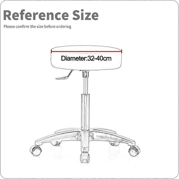 2-pack Jacquard Barstolsöverdrag, Stretch Rund Stol Sittöverdrag, 32-40cm Stolsöverdrag [HK] style3937