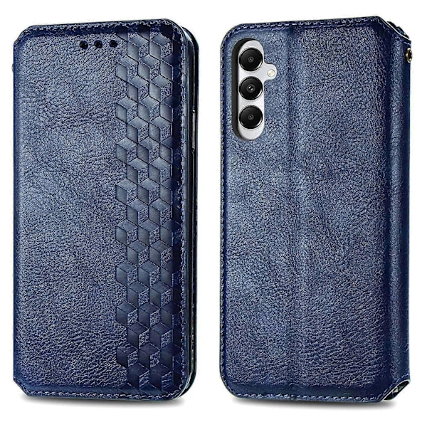 Samsung Galaxy A05s 4G Nahkakotelo, kohokuvioitu vinoneliökuvio, lompakkokotelo [HK] Style B Multicolor