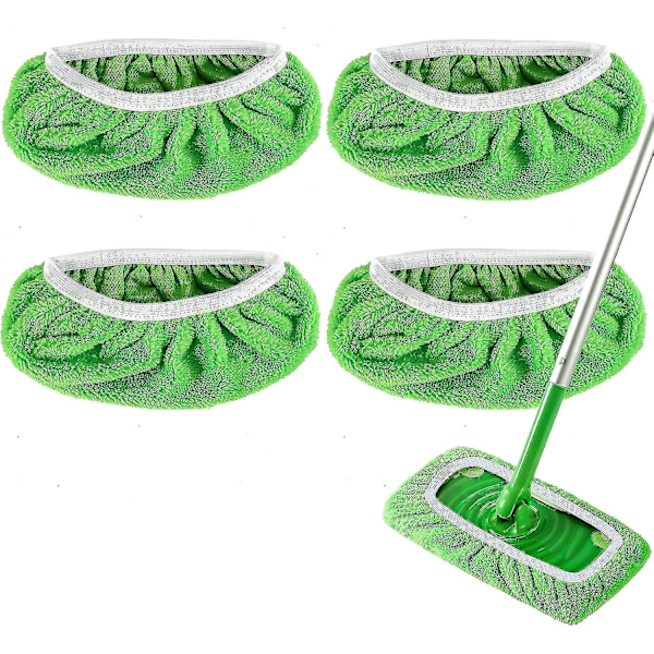 Swiffer Sweeper Mop-ersättningsdynor, 24,5x11,5 cm - Tvättbara och återanvändbara, platta rengöringsdukar [HK] 4PCS  45.3X11.5cm