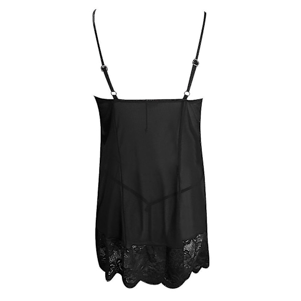 Lady Sexy Lace Lingerie Sleepwear Yöpaita[HK] Black L