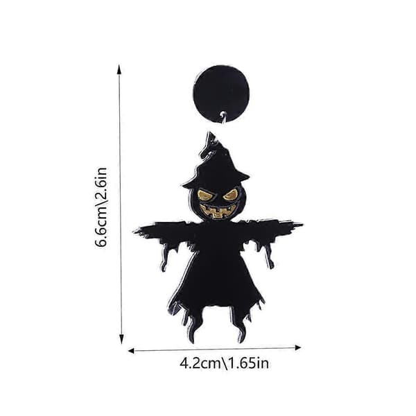 Halloween øreringe Drop Dangle Halloween øreringe til kvinder Halloween tema Drop Dangle øreringe sæt til døtre piger [HK] Red