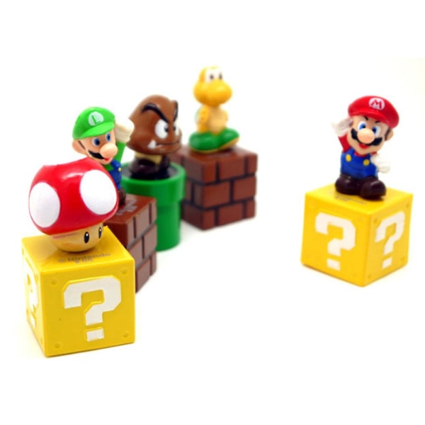 Super Mario Minifigurer Modell Docka Samlarobjekt Barnleksaker Födelsedagstårta Toppers Fans Presenter Heminredning[HK]