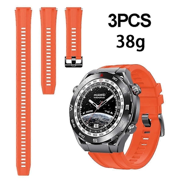 Silikonarmband för Huawei Watch Ultimate 3st Längre Modell[HK] Orange