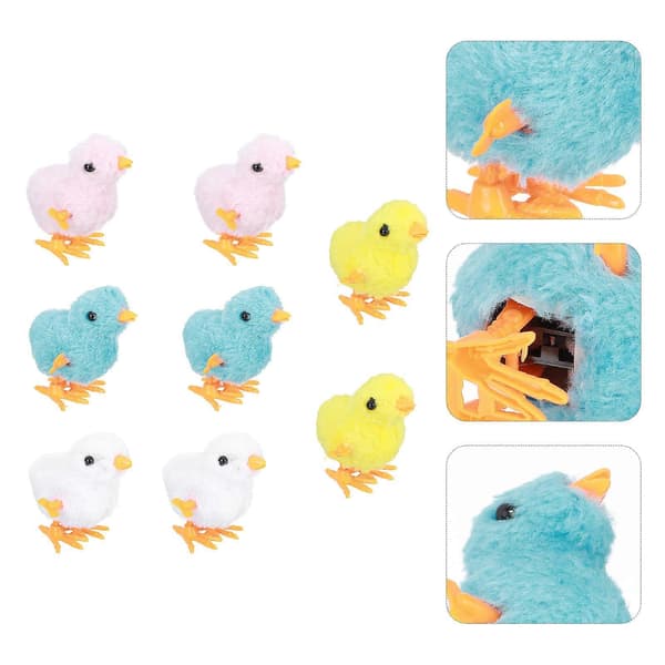 Plys Kylling Legetøj Optrækslegetøj til Børn 16 stk. Bundle[HK] Multi 8x7.5cm
